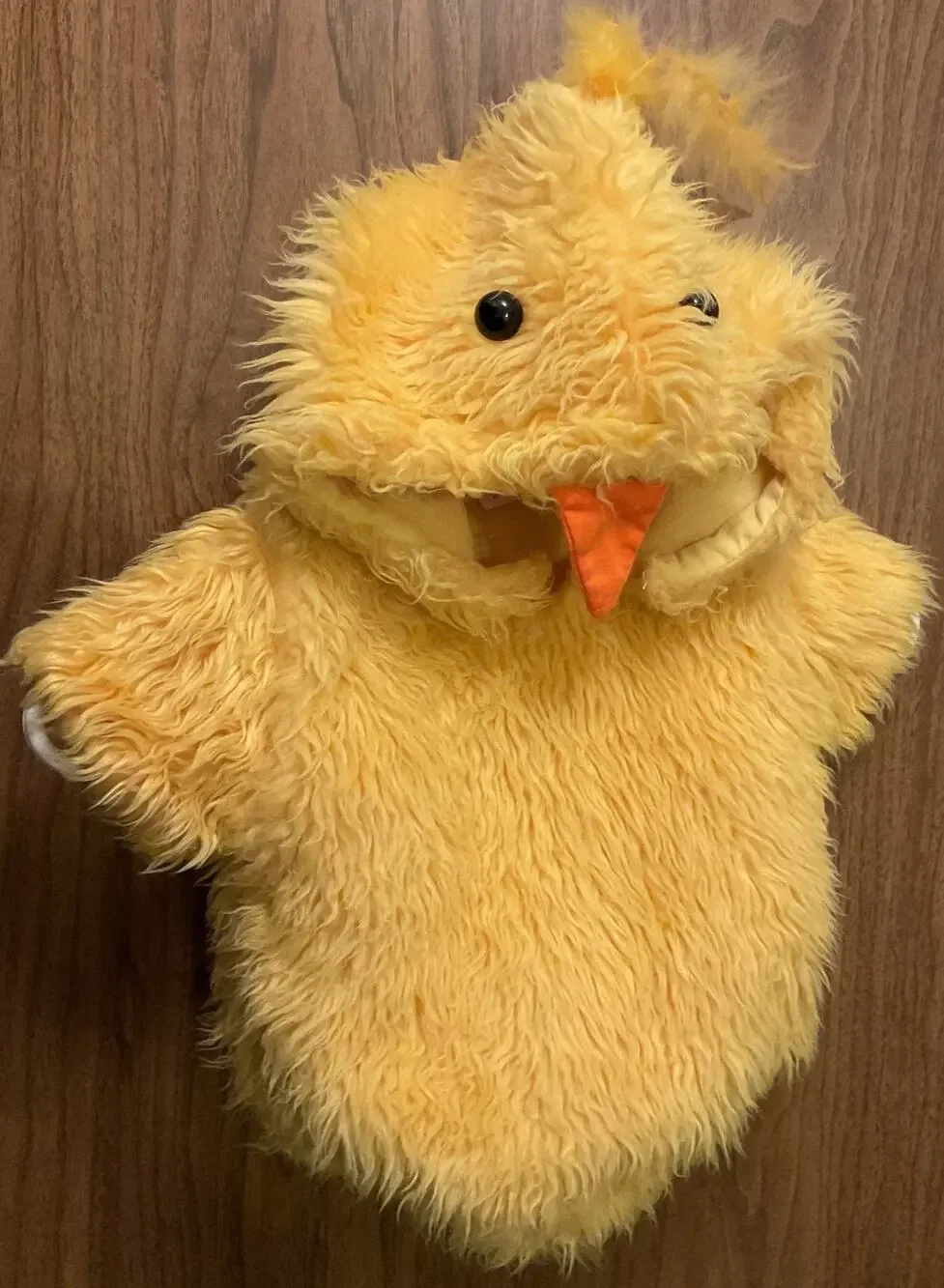 Vintage 90’s Yellow Chicken Costume for Baby Toddler Furry Romper 9-12 Months